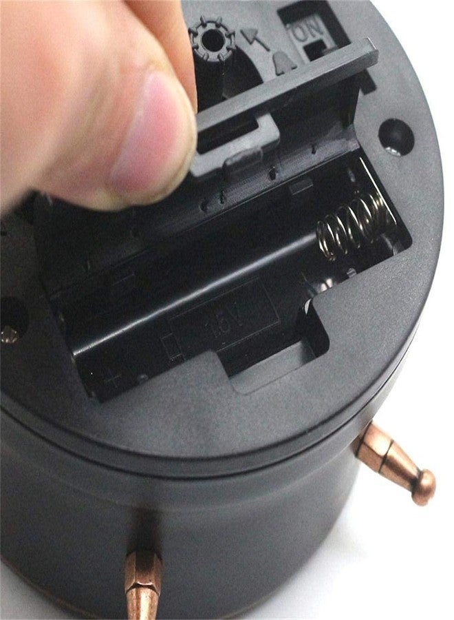 Styxon Alarm Clock Twin Bell Retro Black Metal with Backlight for Bedside Table Vintage Silent Non-Ticking Old Fashioned Decorative Desk Clocks - Image 4